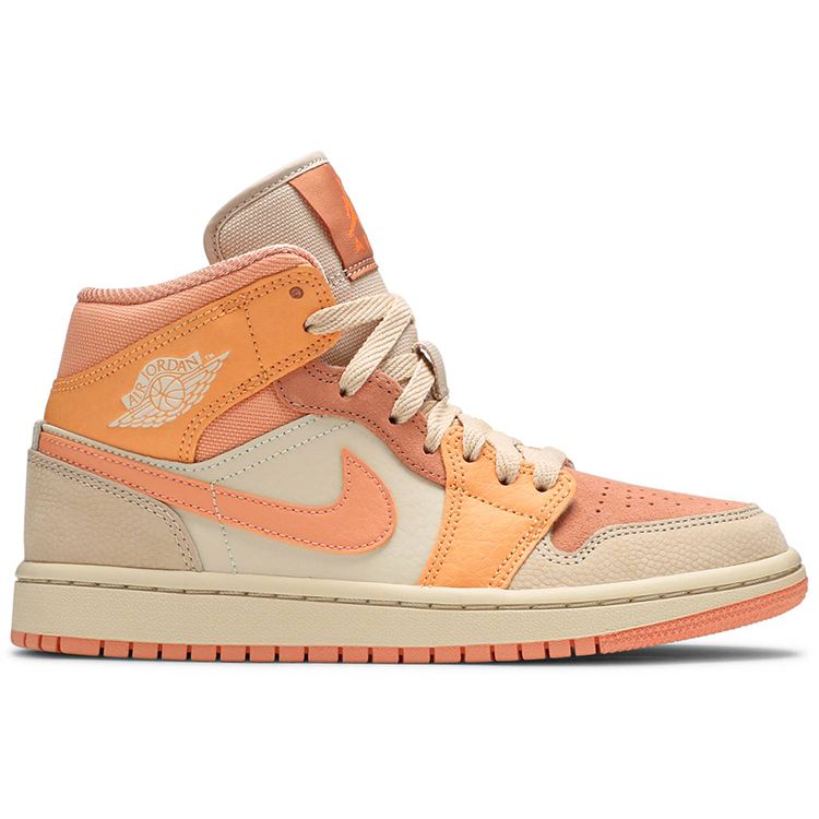 Tenis Air Jordan 1 Mid Apricot Orange