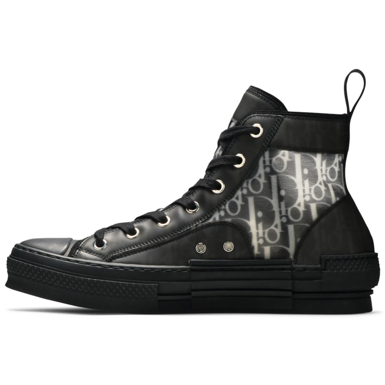 Tenis Dior B23 High Top Canvas Oblique Black