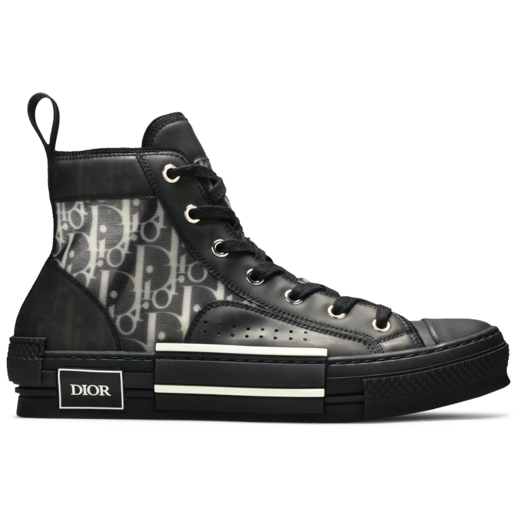 Tenis Dior B23 High Top Canvas Oblique Black