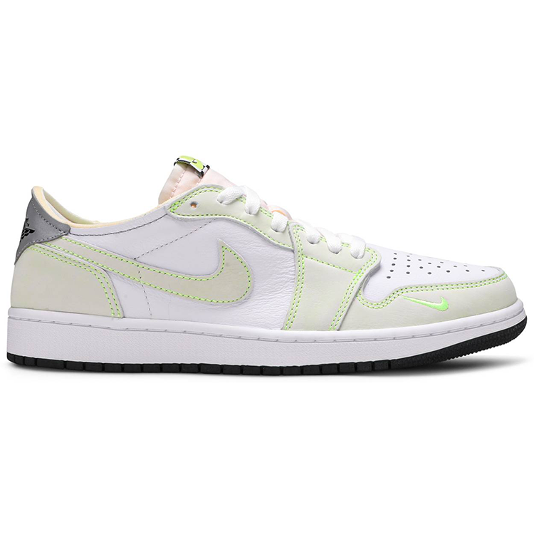 Tenis Air Jordan 1 Low White Ghost Green Black