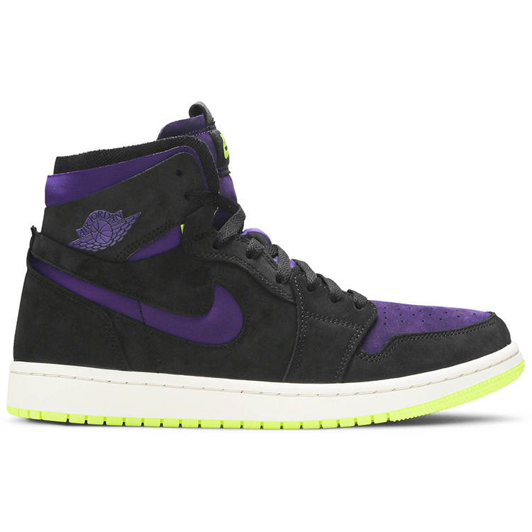 Tenis Air Jordan 1 High Zoom Air Cmft Black Court Purple Lemon Venom