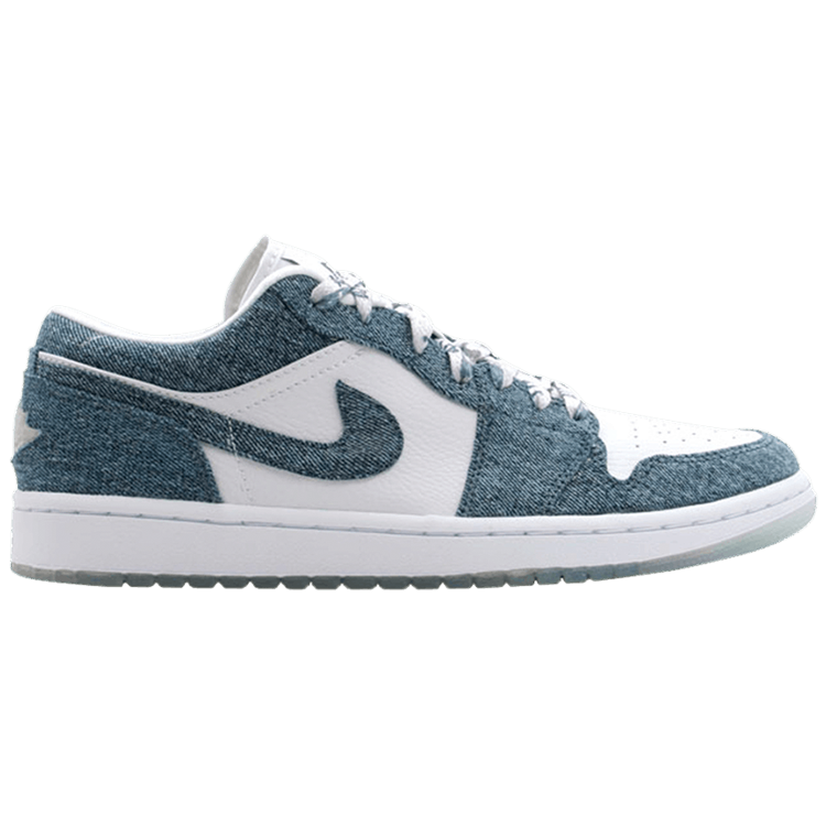 Tenis Air Jordan 1 Low Canvas White Denim