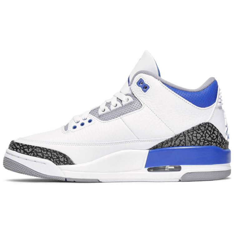 White n blue jordans sales