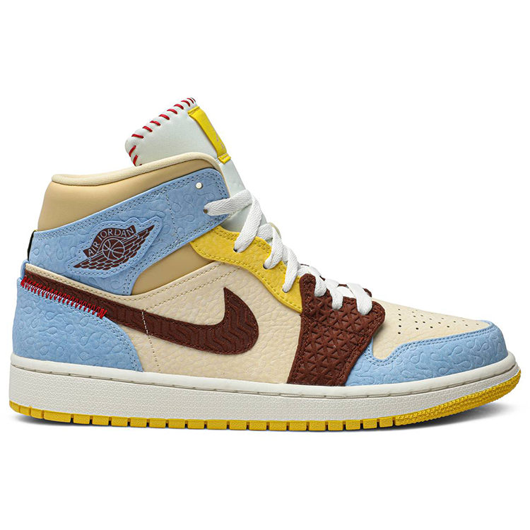 Tenis Air Jordan 1 Mid Se Fearless Maison Chateau Rouge