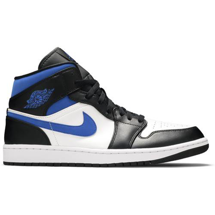 Tenis Air Jordan 1 Mid White Black Racer Blue