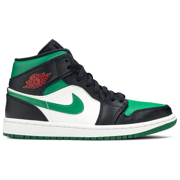 Tenis Air Jordan 1 Mid Green Toe