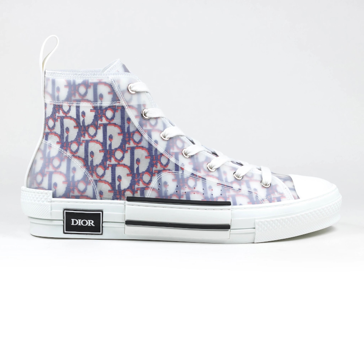 Tenis Dior B23 High Top Red Blue Oblique