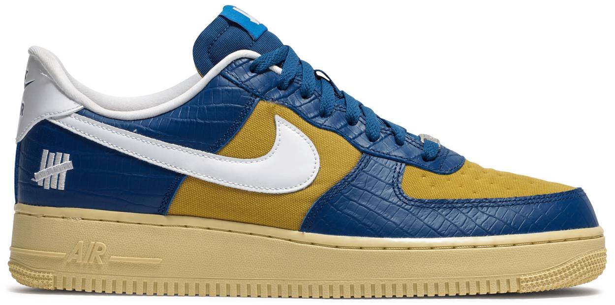 Tenis Nike Air Force 1 Low Sp Undefeated 5 On It Blue Yellow Croc