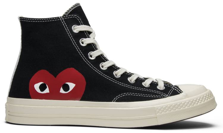 Tenis Converse Chuck Taylor All Star 70s Hi Comme Des Garçons Play Black