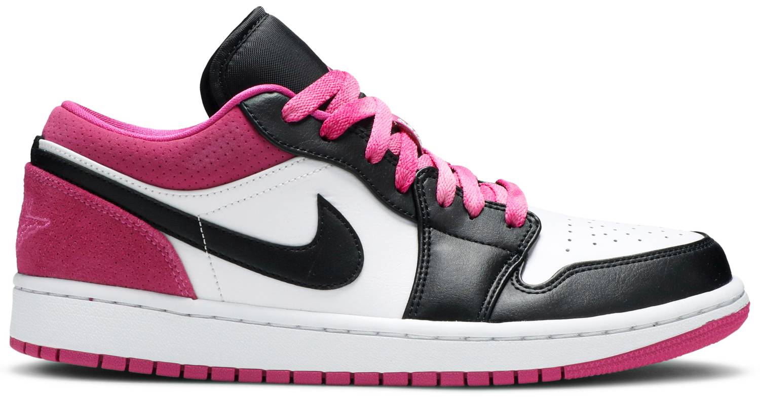Tenis Air Jordan 1 Low Black Active Fuchsia 