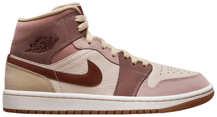 Tenis Air Jordan 1 Mid Se Dark Pony Smoky Mauve