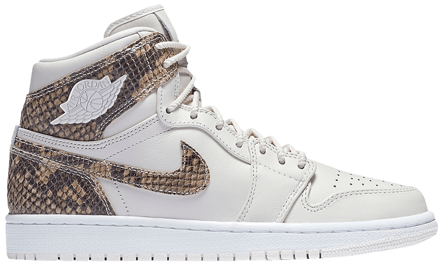 Tenis Air Jordan 1 High White Snake