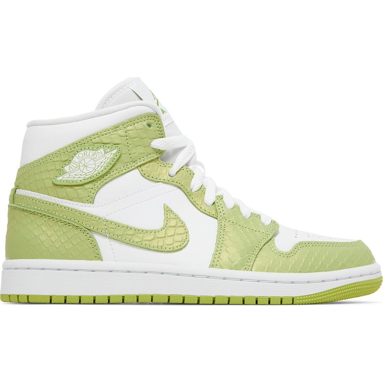 Tenis Air Jordan 1 Mid Green Python