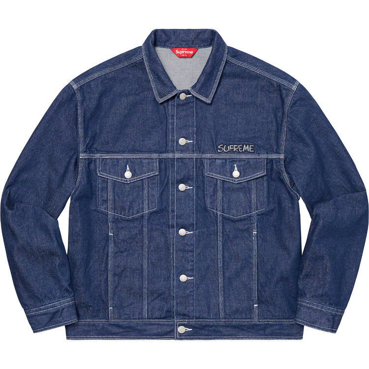 Supreme Smurfs Denim Trucker Jacket Blue