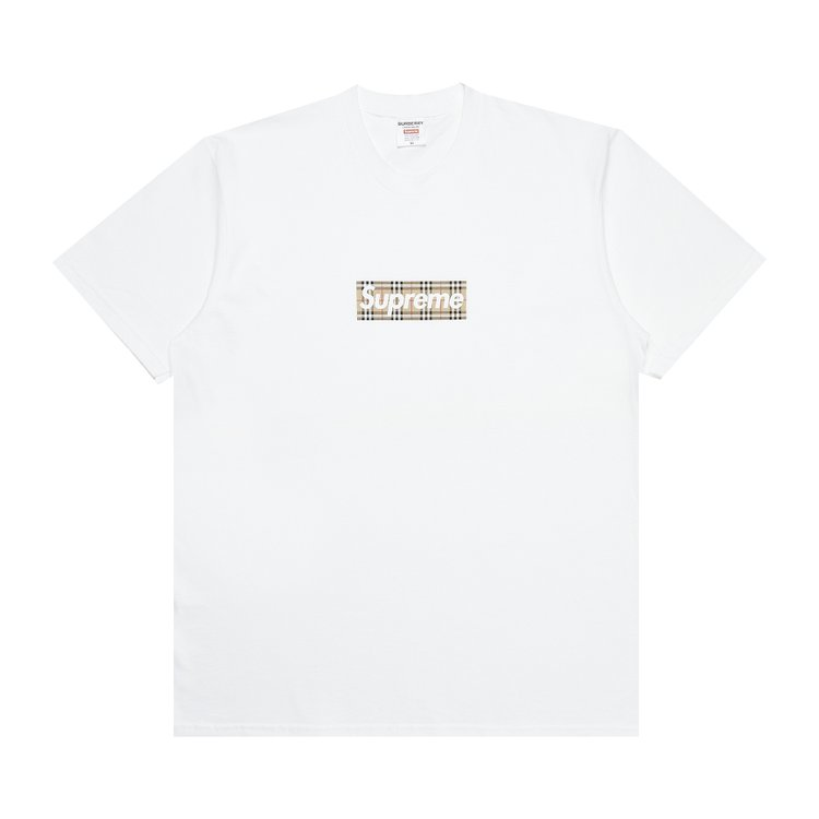 Supreme Burberry Box Logo Tee White