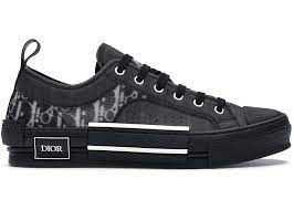Tenis Dior B23 Low Top Canvas Oblique Black