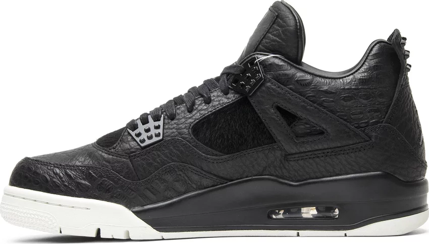 Tenis Jordan 4 Pony Hair Black