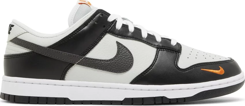 Tenis Nike Dunk Low Grey Black Orange Mini Swoosh