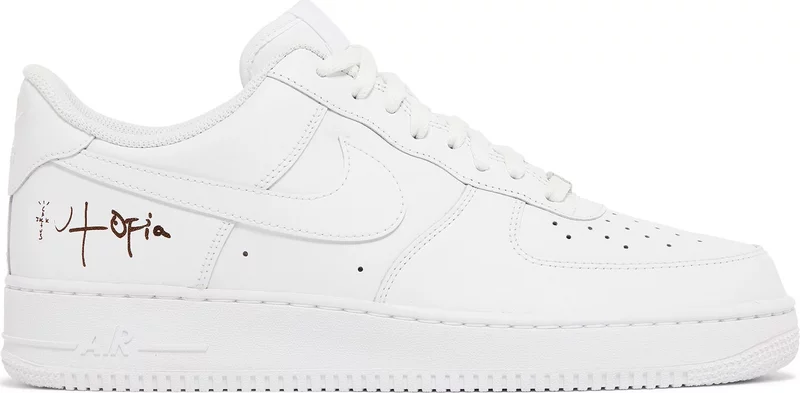 Tenis Nike Air Force 1 Low 07 White Travis Scott Cactus Jack Utopia Edition