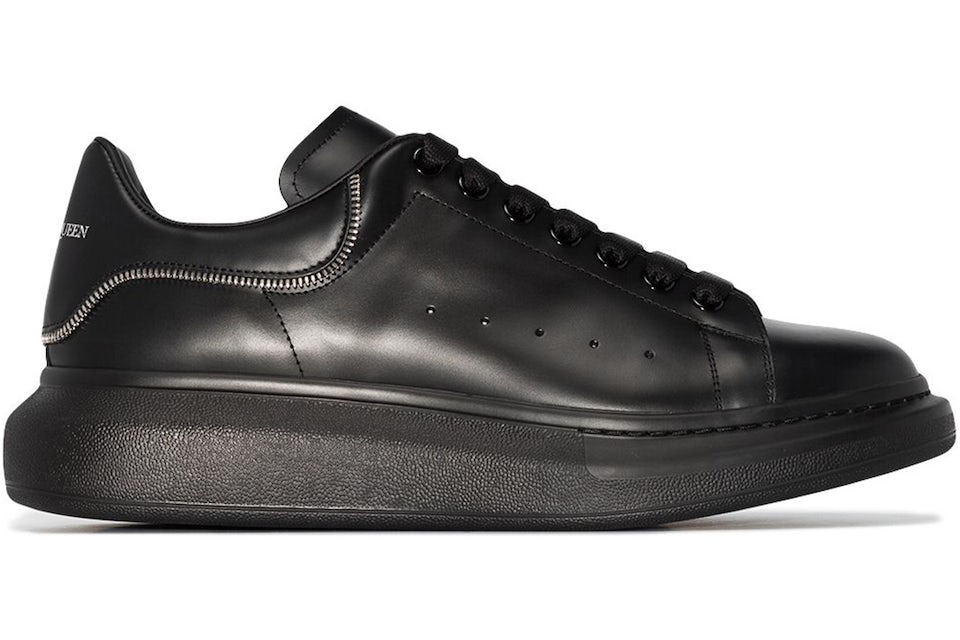 TENIS ALEXANDER MCQUEEN OVERSIZED ZIP DETAILED BLACK LEATHER