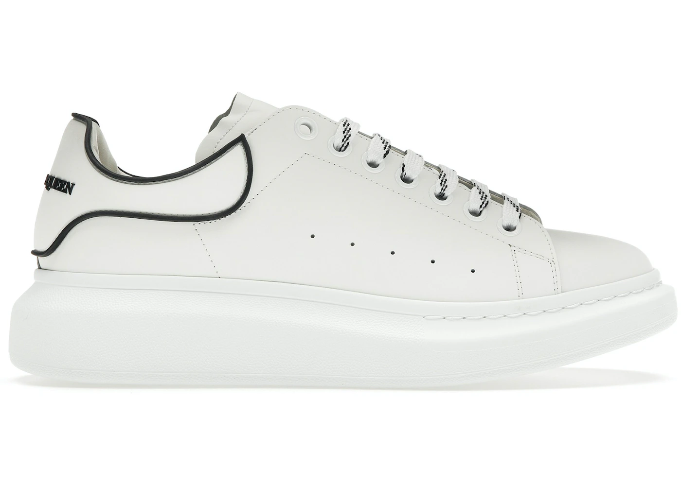 TENIS ALEXANDER MCQUEEN OVERSIZED WHITE BLACK TRIM