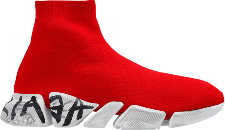 TENIS BALENCIAGA SPEED 2.0 GRAFFITI RED WHITE