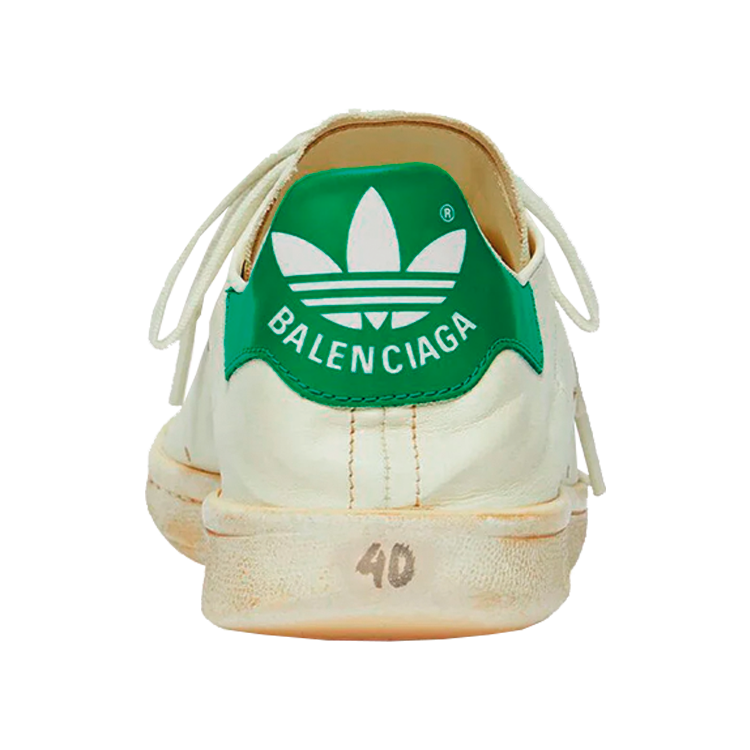 TENIS BALENCIAGA X ADIDAS STAN SMITH WORN-OUT WHITE GREEN