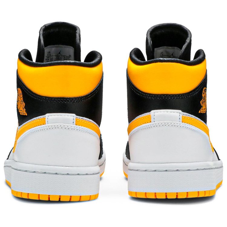 TENIS JORDAN 1 MID LASER ORANGE BLACK