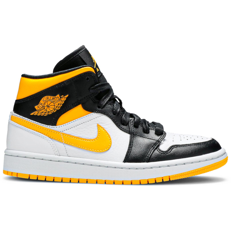 TENIS JORDAN 1 MID LASER ORANGE BLACK