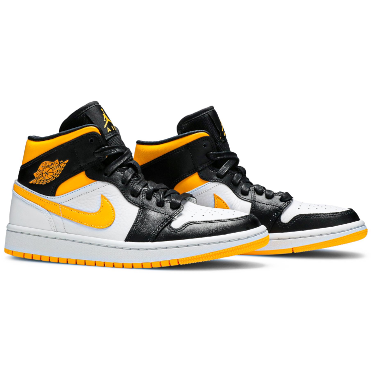 TENIS JORDAN 1 MID LASER ORANGE BLACK