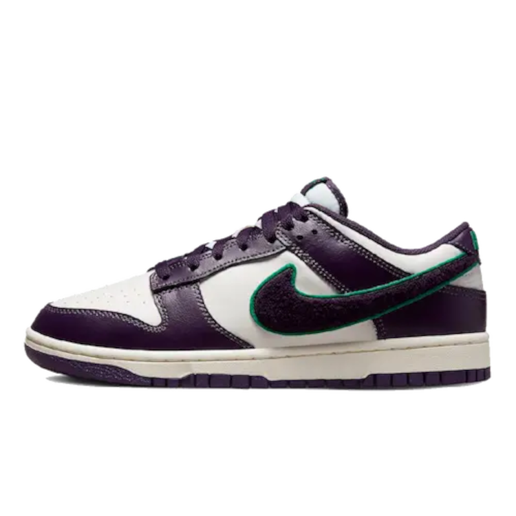 TENIS NIKE DUNK LOW CHENILLE SWOOSH SAIL GRAND PURPLE