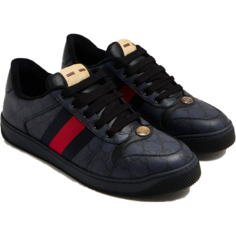 TENIS GUCCI SCREENER GG LEATHER BLACK