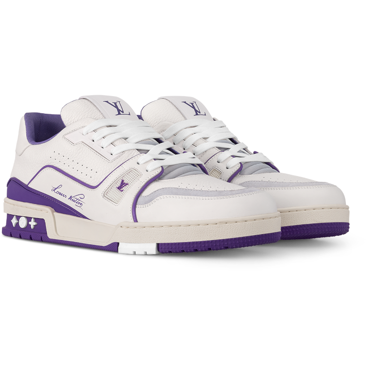 TENIS LOUIS VUITTON TRAINER #54 SIGNATURE WHITE PURPLE