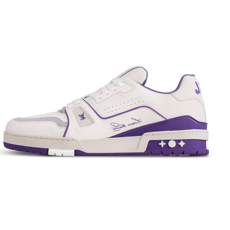 TENIS LOUIS VUITTON TRAINER #54 SIGNATURE WHITE PURPLE