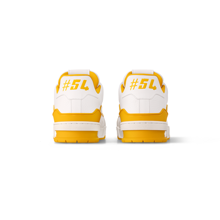 TENIS LOUIS VUITTON TRAINER #54 SIGNATURE WHITE YELLOW