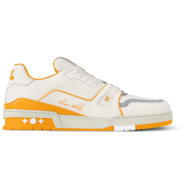 TENIS LOUIS VUITTON TRAINER #54 SIGNATURE WHITE YELLOW