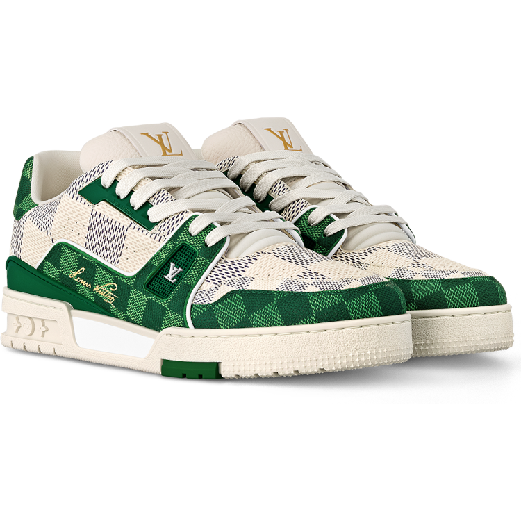 TENIS LOUIS VUITTON LV TRAINER DAMIER WHITE GREEN