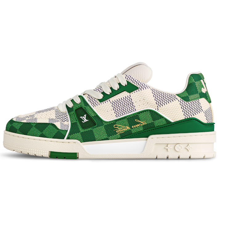 TENIS LOUIS VUITTON LV TRAINER DAMIER WHITE GREEN