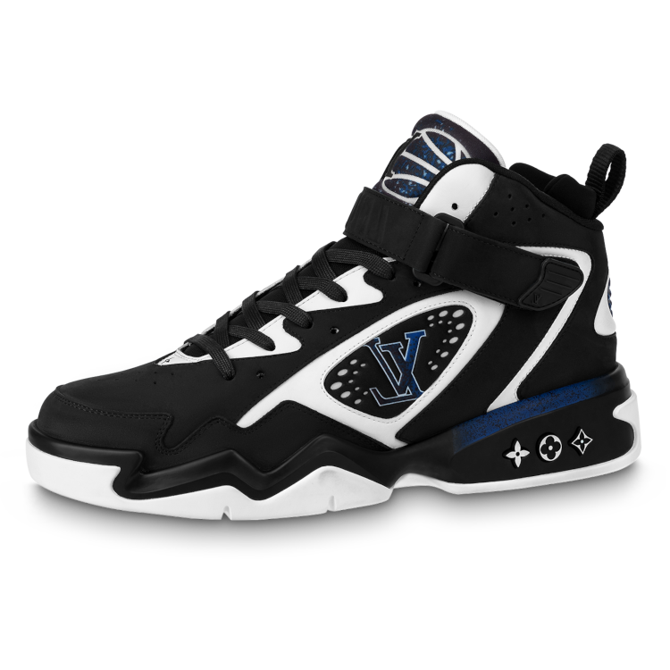 TENIS LOUIS VUITTON LV TRAINER 2 BLACK WHITE BLUE 