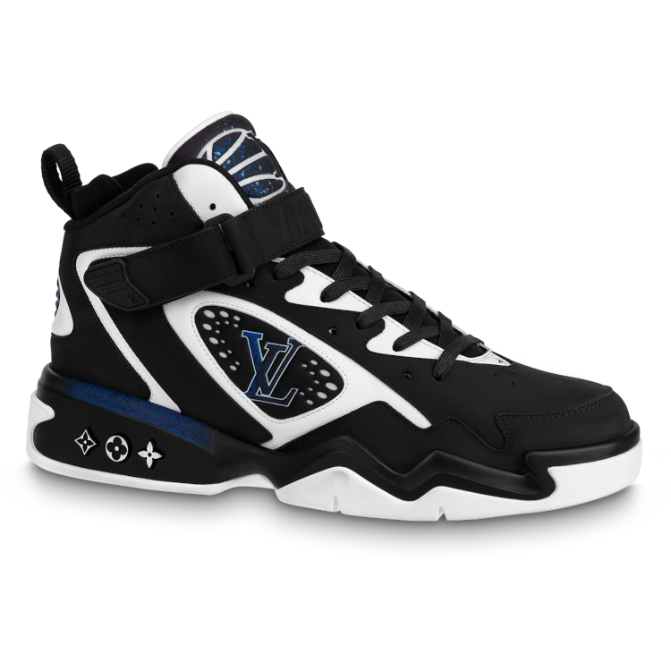 TENIS LOUIS VUITTON LV TRAINER 2 BLACK WHITE BLUE 