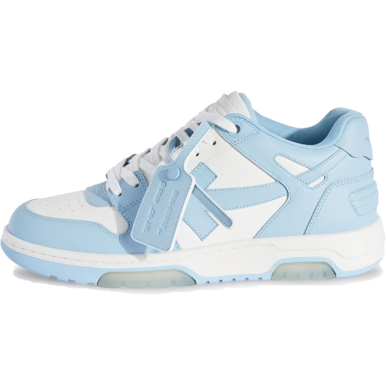 TENIS OFF-WHITE OUT OF OFFICE LOW CALF LEATHER WHITE BABY BLUE
