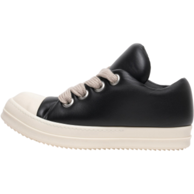 TENIS RICK OWENS LUXOR JUMBO LACE PADDED LOW SNEAKS IN ACID AND MILK PEACHED LAMBSKIN