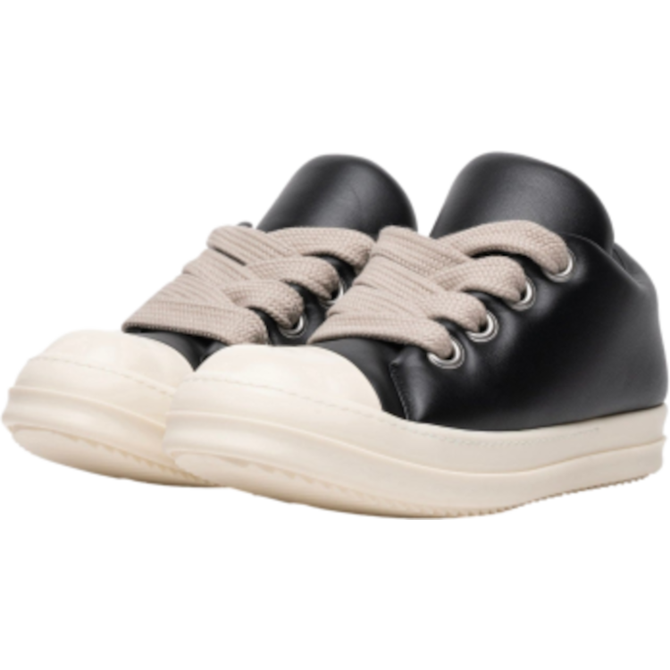 TENIS RICK OWENS LUXOR JUMBO LACE PADDED LOW SNEAKS IN ACID AND MILK PEACHED LAMBSKIN