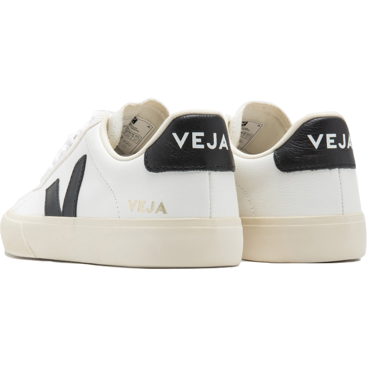 TENIS VEJA CAMPO LOW CHROMEFREE LEATHER WHITE BLACK