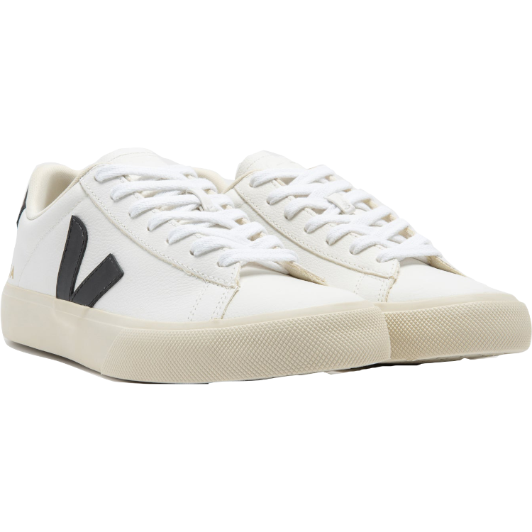 TENIS VEJA CAMPO LOW CHROMEFREE LEATHER WHITE BLACK