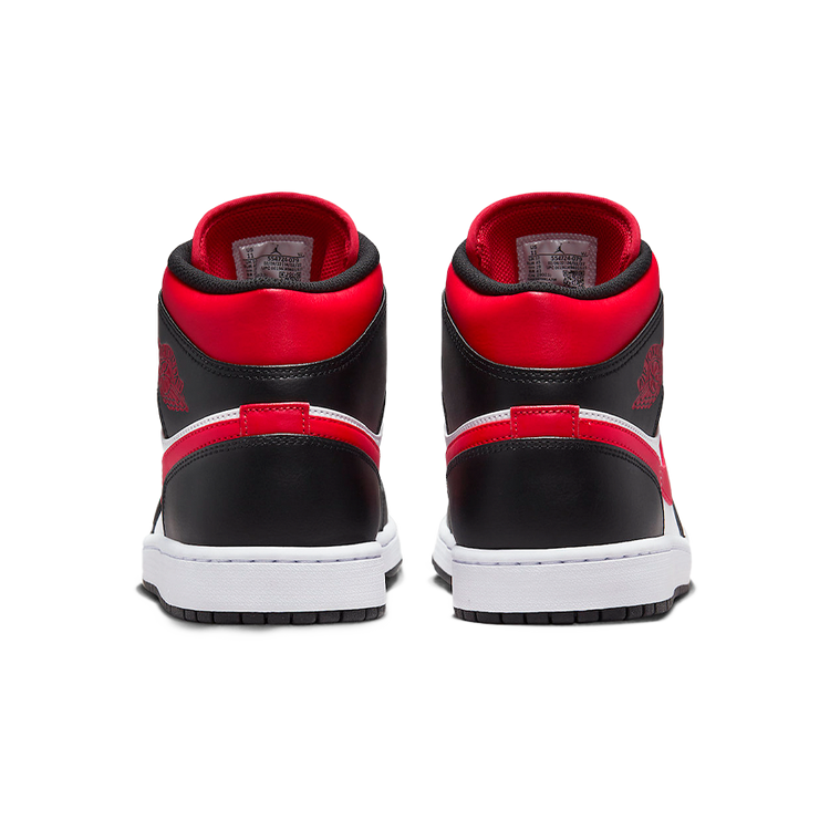 TENIS JORDAN 1 MID WHITE BLACK RED 2022