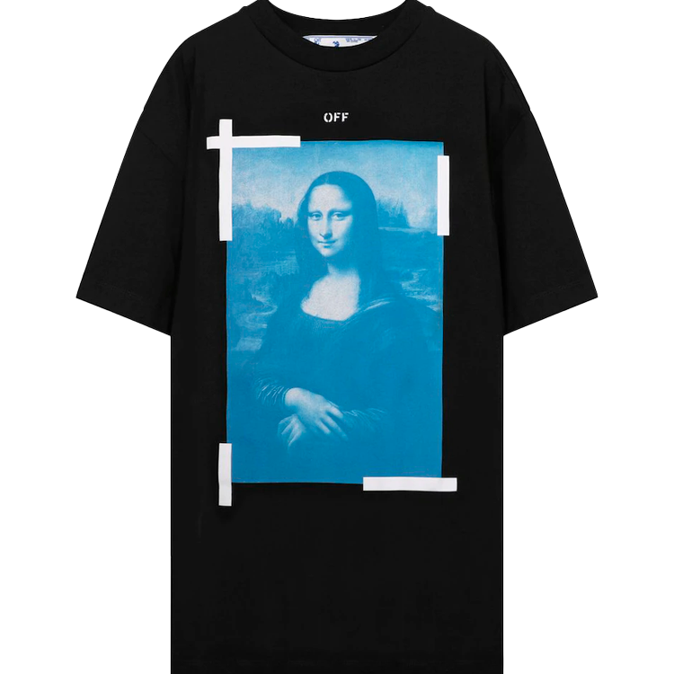 OFF- WHITE MONA LISA T SHIRT BLACK