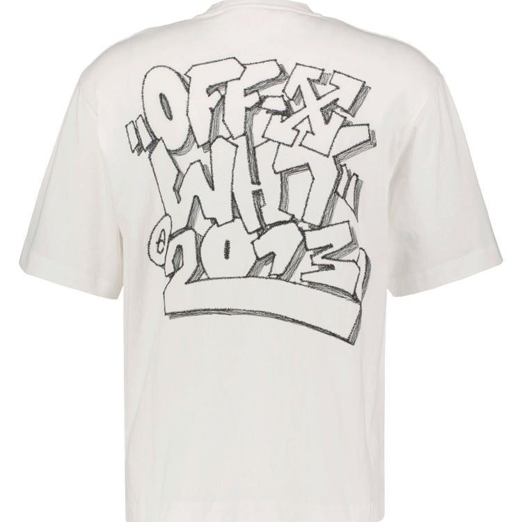 OFF-WHITE GRAFF FREEST OVER SKATE WHITE TEE