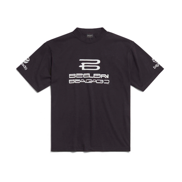 BALENCIAGA AL GENERATED MEDIUM FIT T SHIRT BLACK 