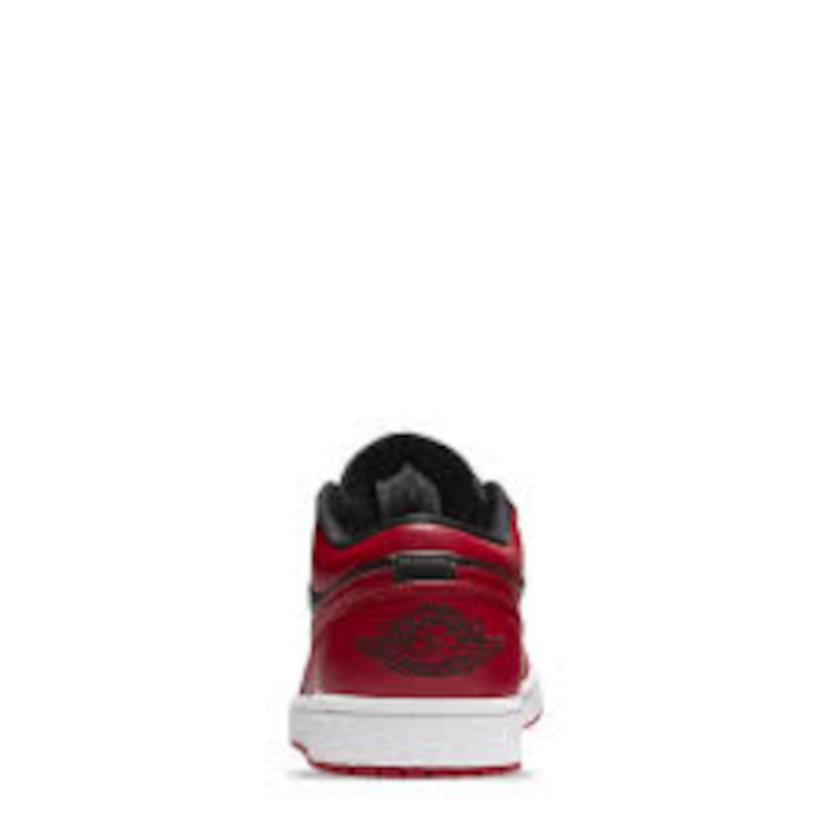 TENIS JORDAN 1 LOW REVERSE BRED PEBBLED SWOOSH